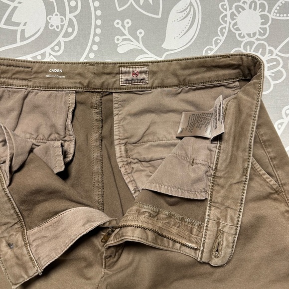 Agjeans Khaki brown tailored trousers with a relaxed fit #trousers - Picture 2 of 5